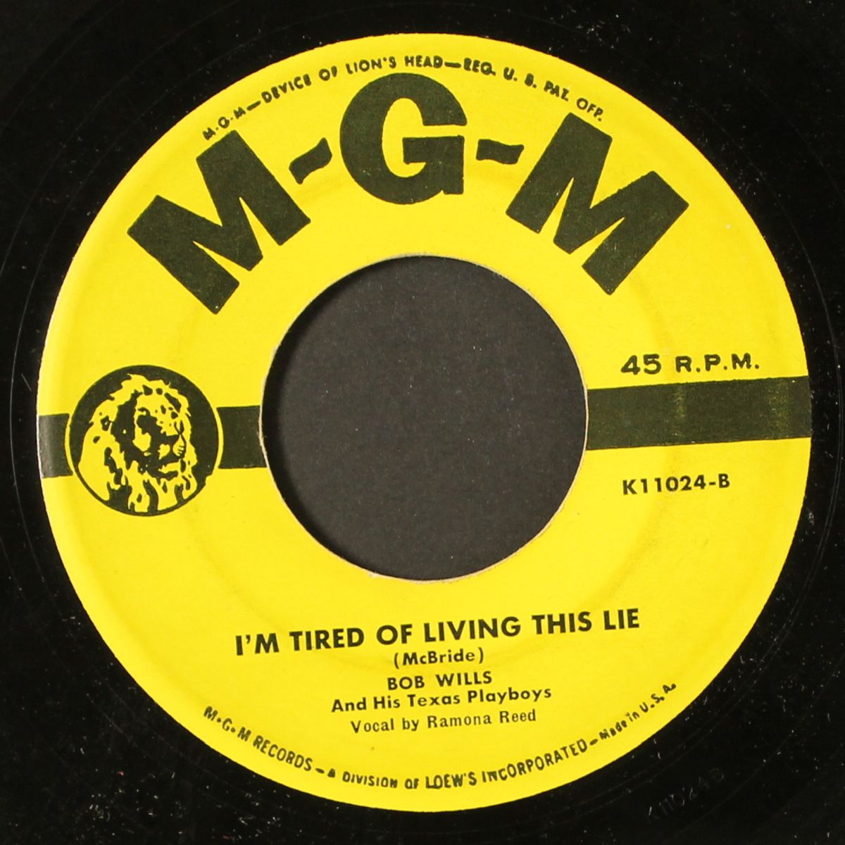 pliney jane / i'm tired of living this lie by BOB WILLS