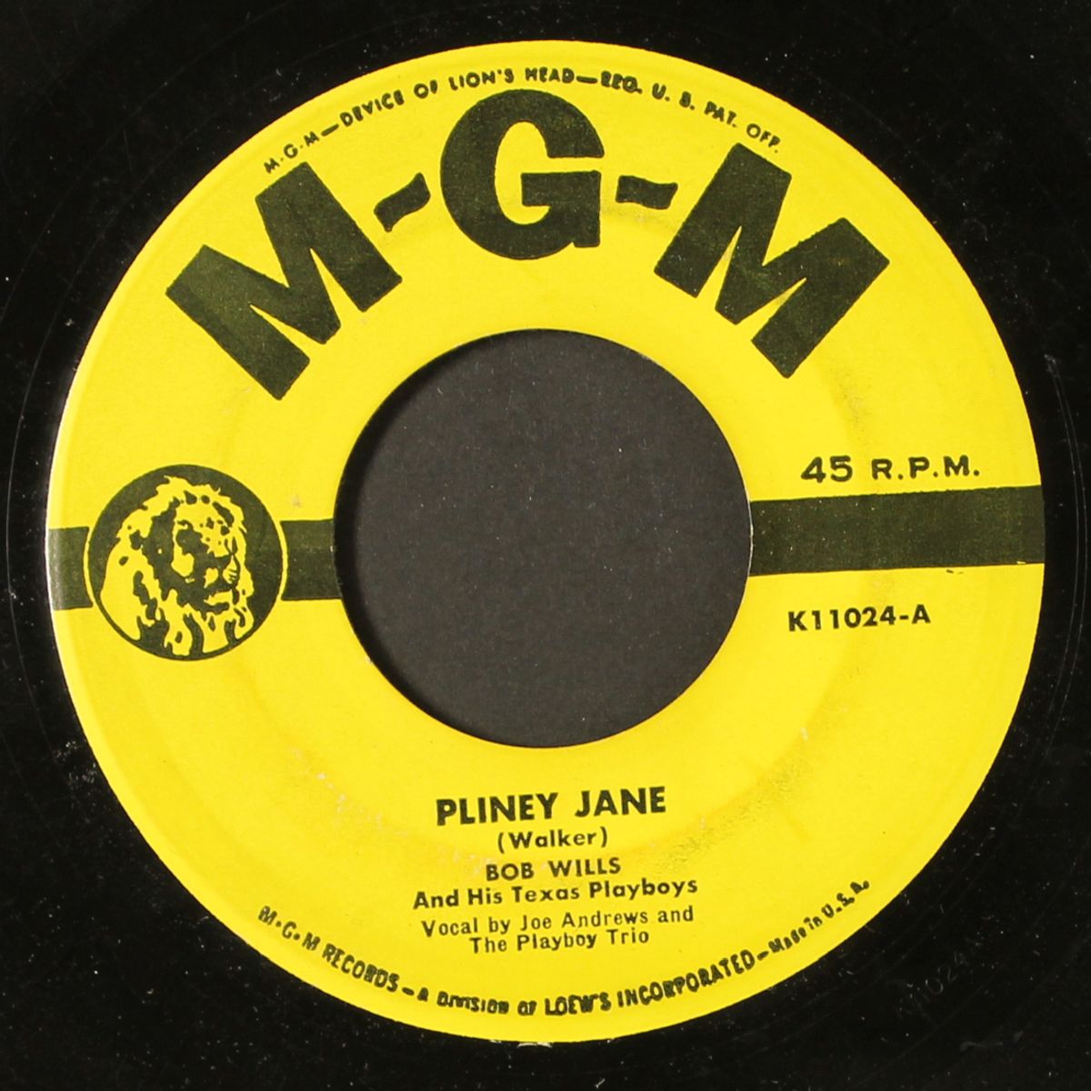 pliney jane / i'm tired of living this lie by BOB WILLS