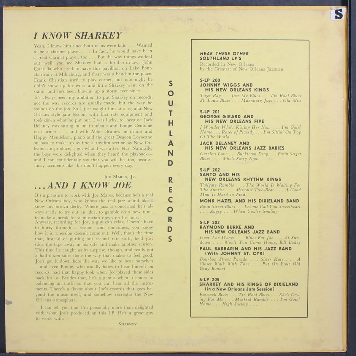 new orleans jam session by SHARKEY & HIS KINGS OF DIXIELAND