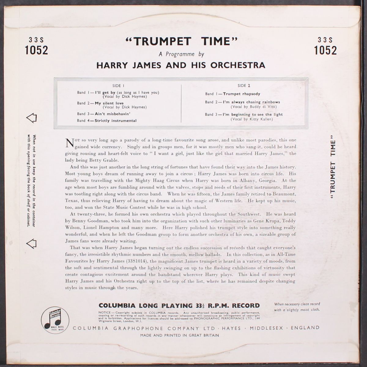 trumpet time by HARRY JAMES