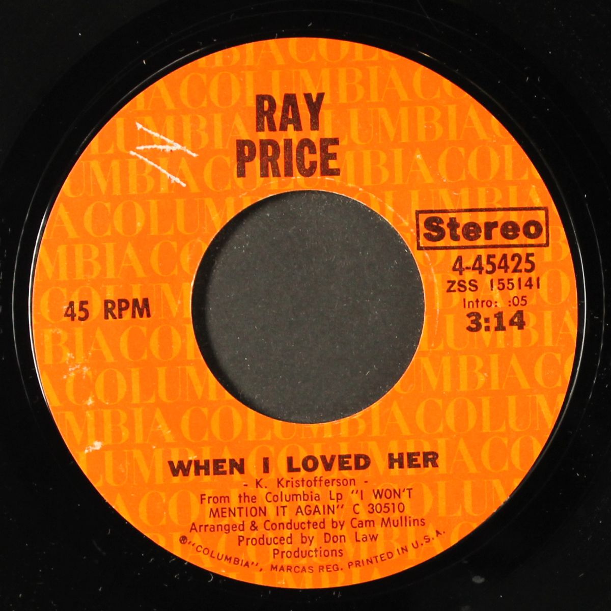 i'd rather be sorry / when i loved her by RAY PRICE
