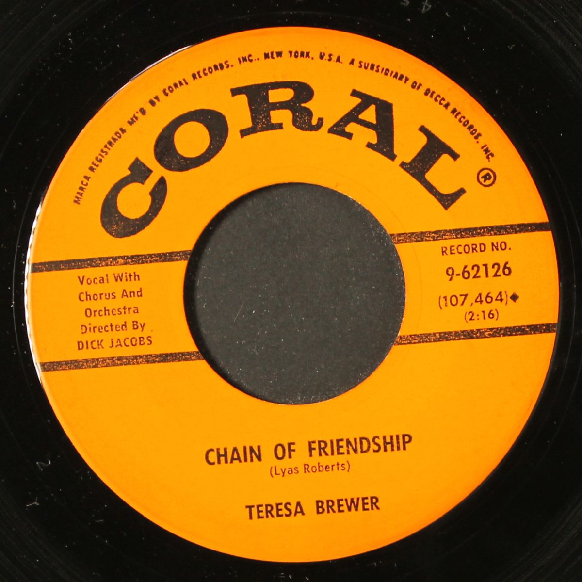 bye bye baby goodbye / chain of friendship by TERESA BREWER