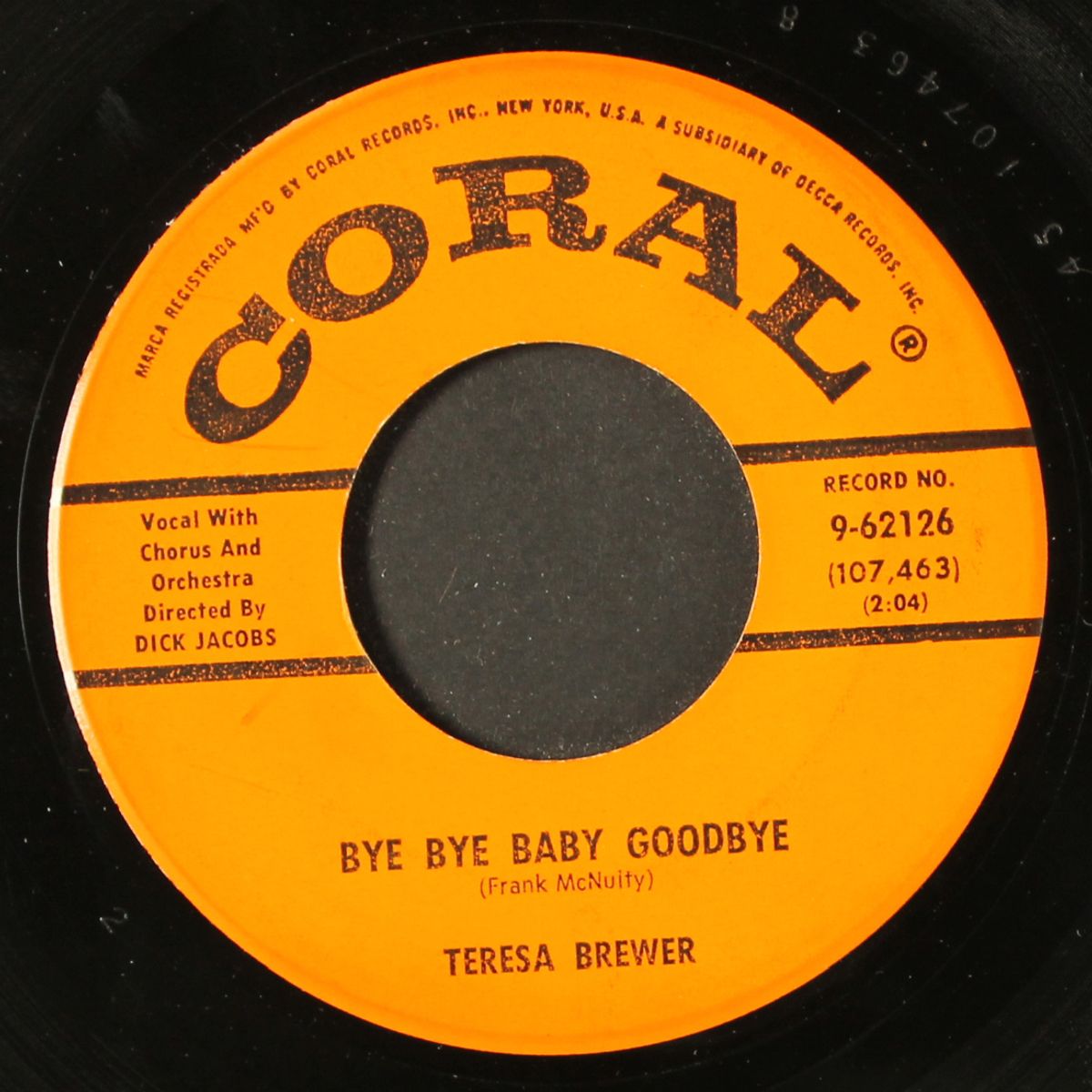 bye bye baby goodbye / chain of friendship by TERESA BREWER