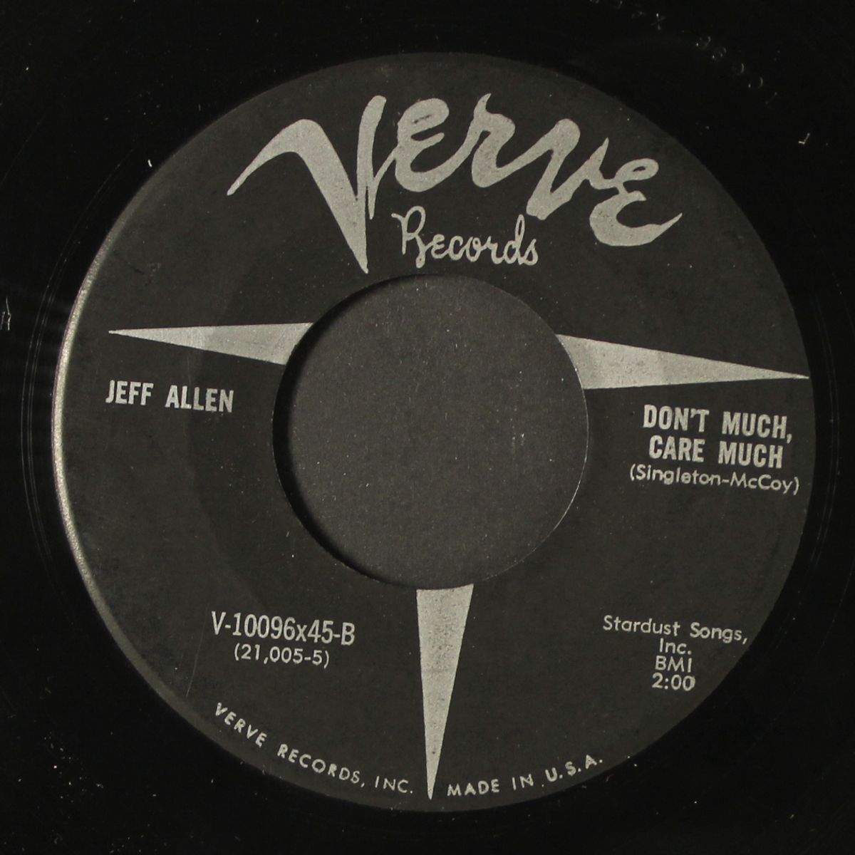 last night / don't much, care much by JEFF ALLEN