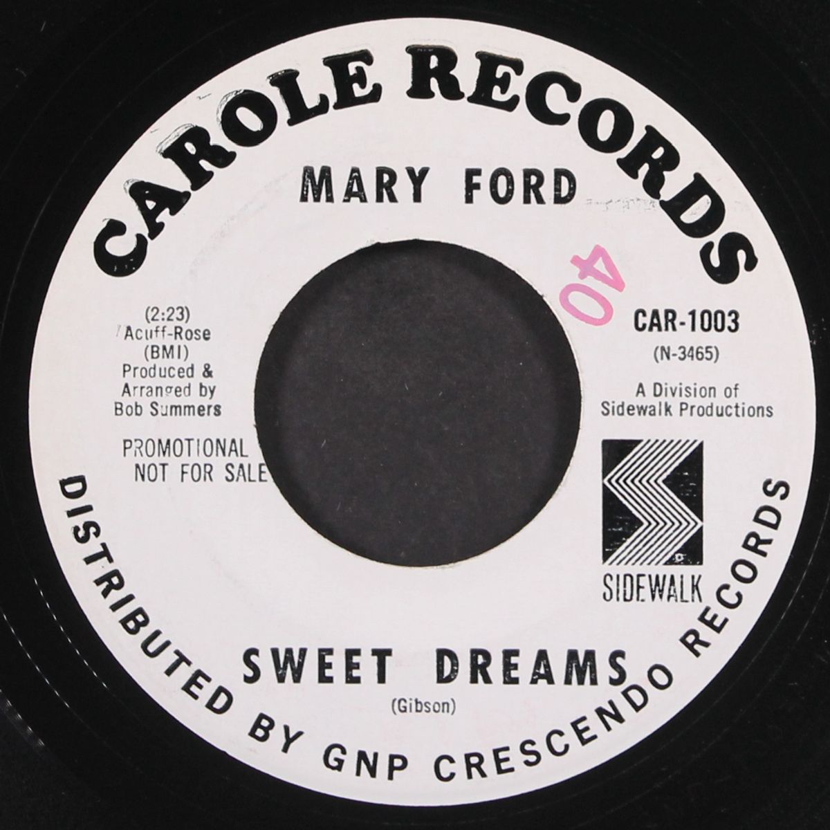 sweet dreams / gringo's guitar by MARY FORD