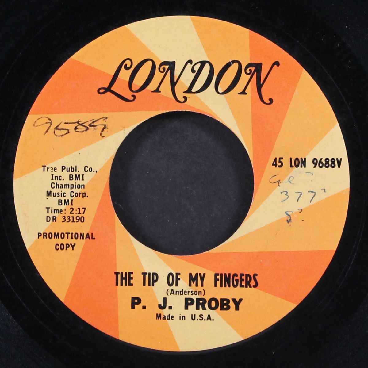 hold me / tip of my fingers by P J. PROBY