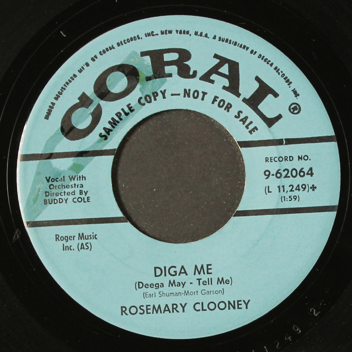 love, look away / diga me by ROSEMARY CLOONEY