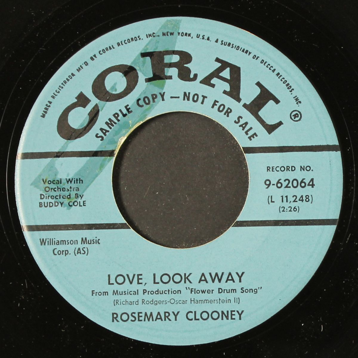 love, look away / diga me by ROSEMARY CLOONEY