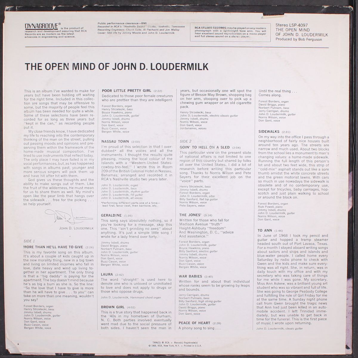 the open mind of by JOHN D. LOUDERMILK