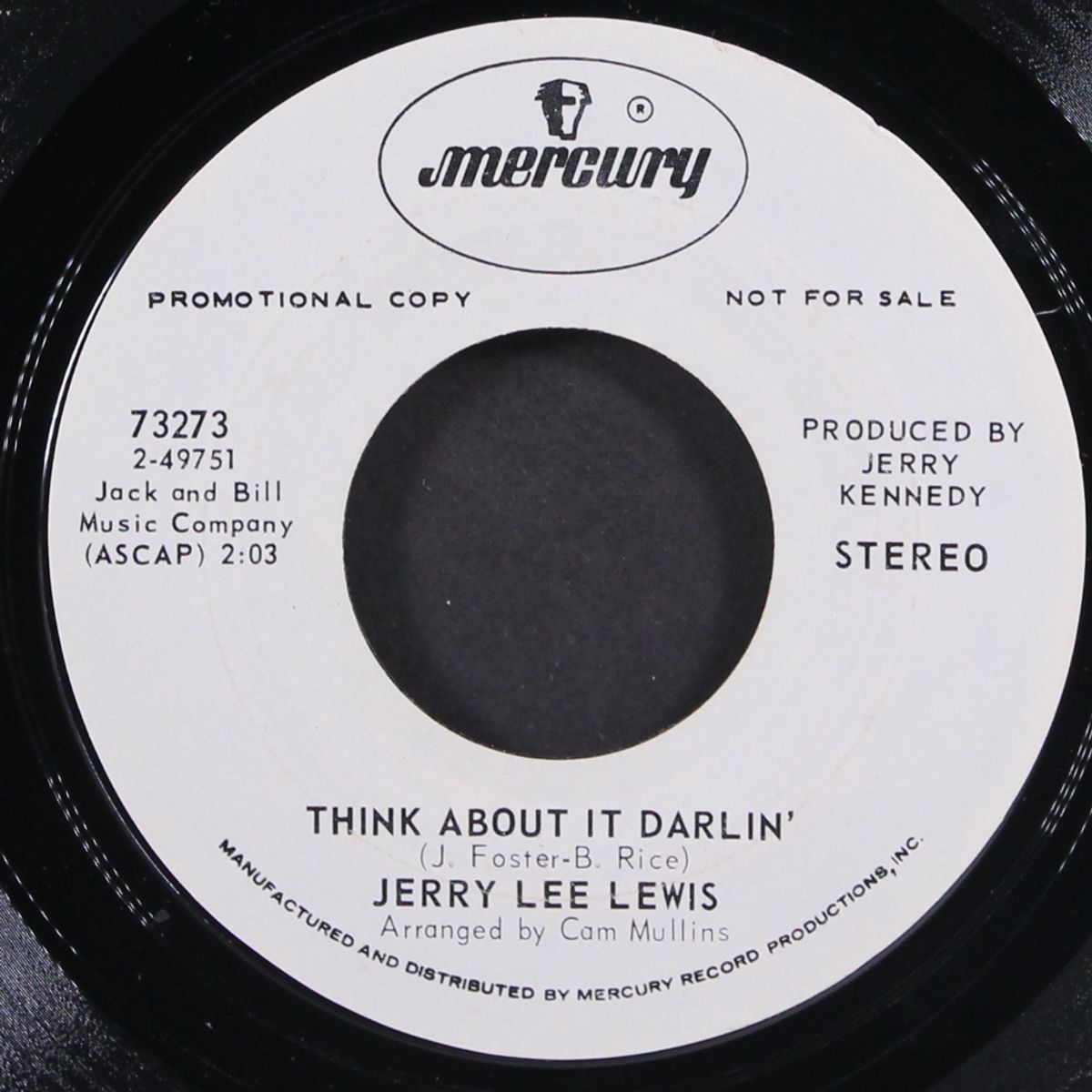 chantilly lace / think about it darlin' by JERRY LEE LEWIS