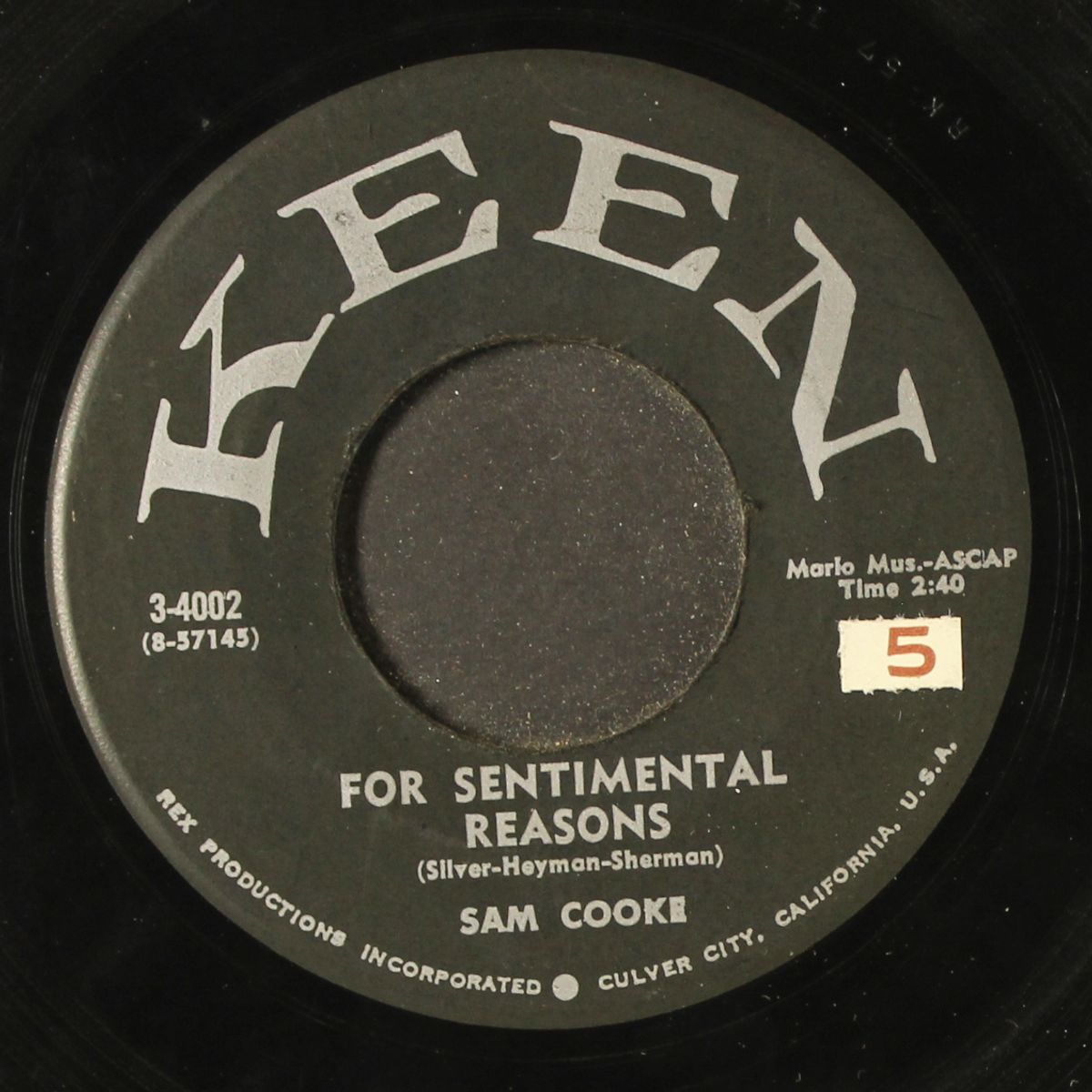 for sentimental reasons / desire me by SAM COOKE