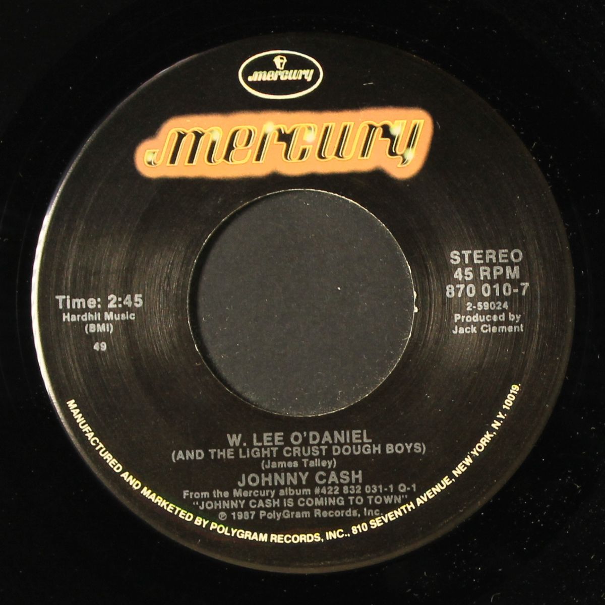 w. lee o'daniel / letters from home by JOHNNY CASH