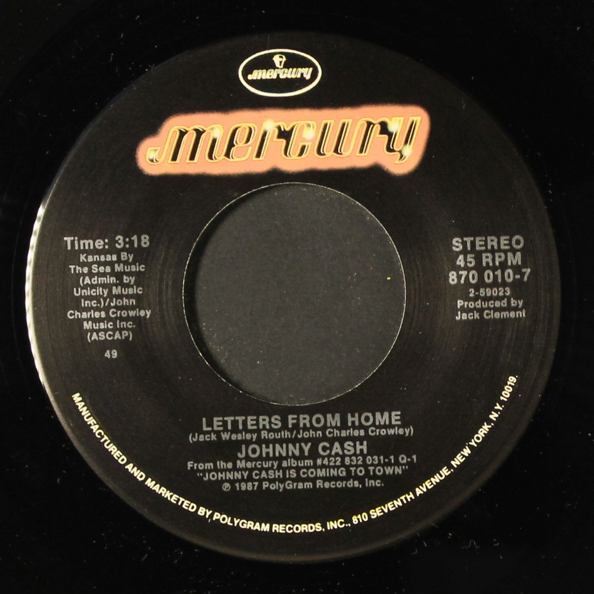 w. lee o'daniel / letters from home by JOHNNY CASH