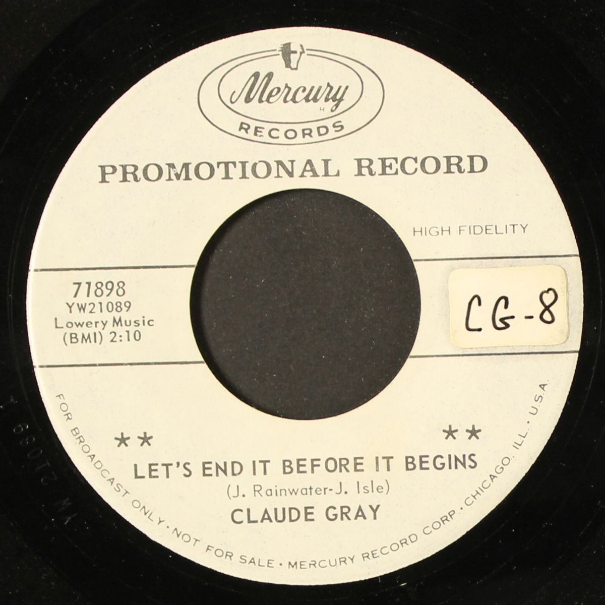 let's end it before it begins / talk to me old lonesome heart by CLAUDE GRAY