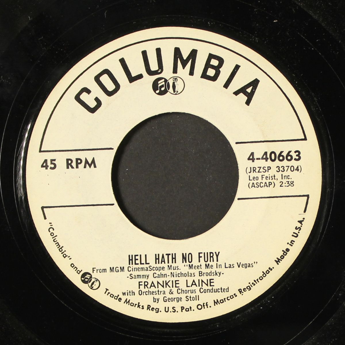 hell hath no fury / the most happy fella by FRANKIE LAINE
