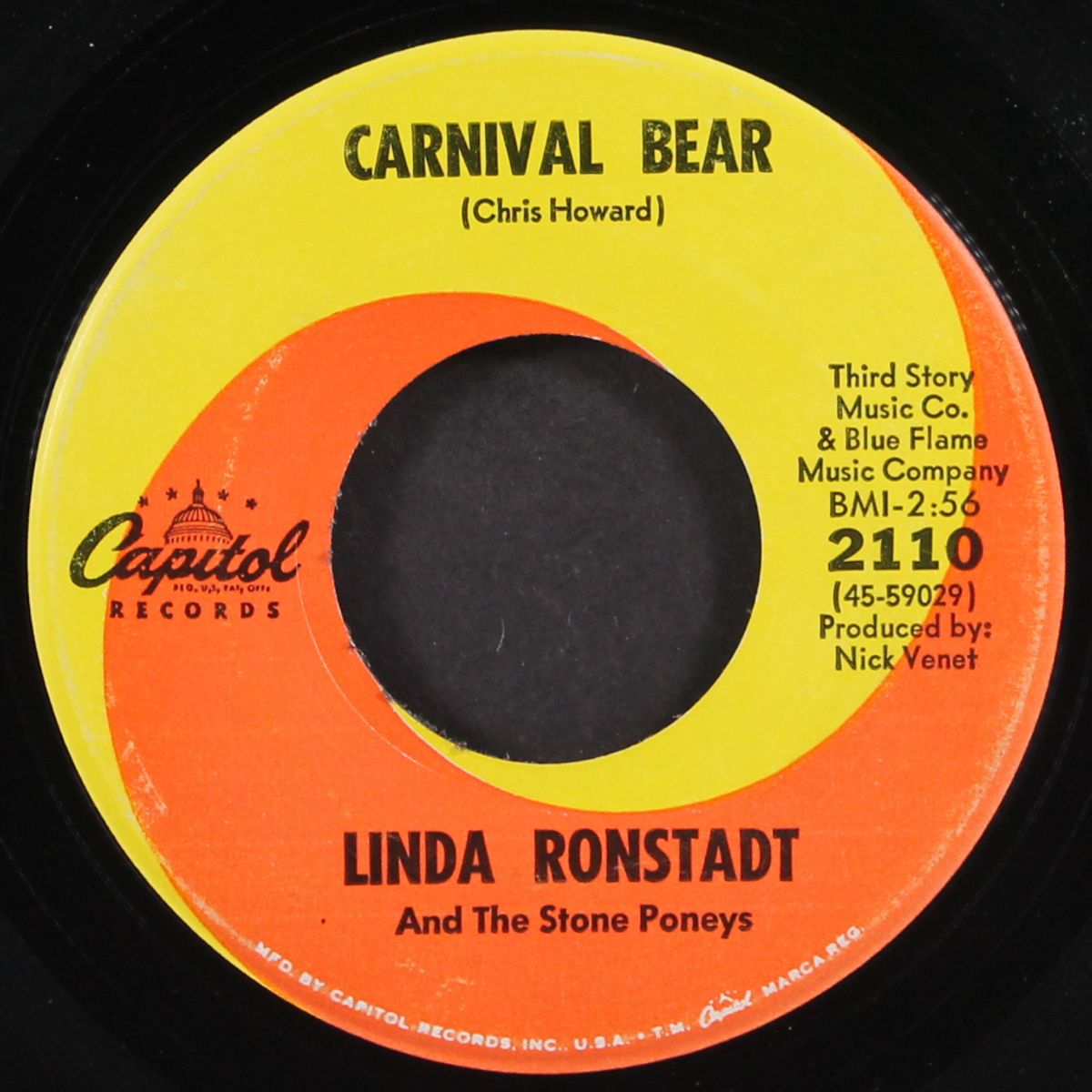 carnival bear / up to my neck in high muddy water by LINDA RONSTADT & STONE PONEYS