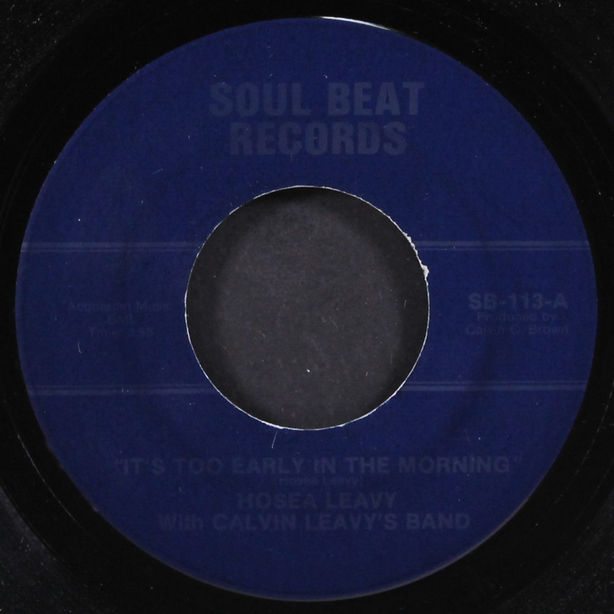 it's too early in the morning by HOSEA LEAVY