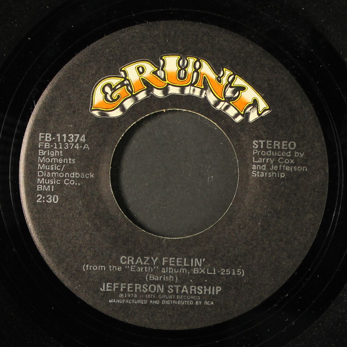 crazy feelin' / love too good by JEFFERSON STARSHIP
