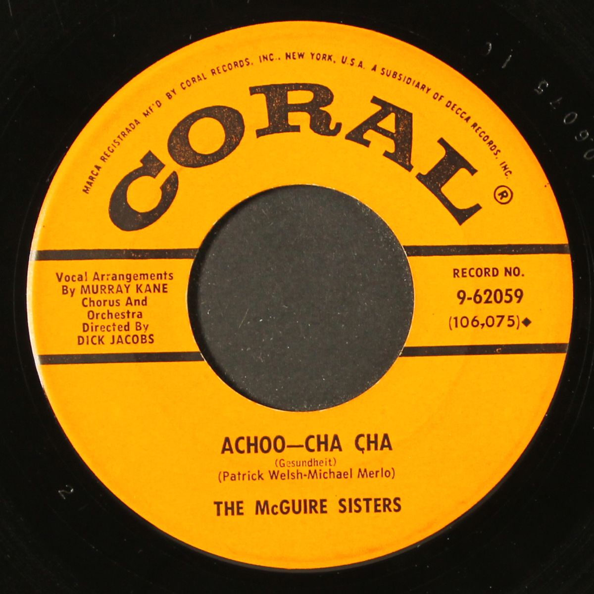 achoo-cha cha / may you always by MCGUIRE SISTERS