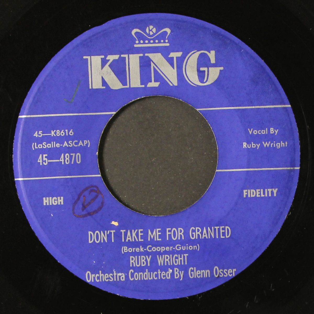 rummy dumb bunny / take me for granted by RUBY WRIGHT