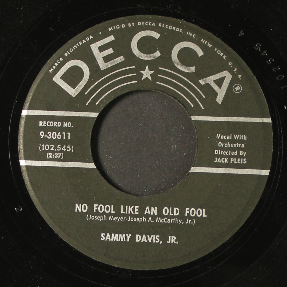no fool like an old fool / unspoken by SAMMY DAVIS, JR.