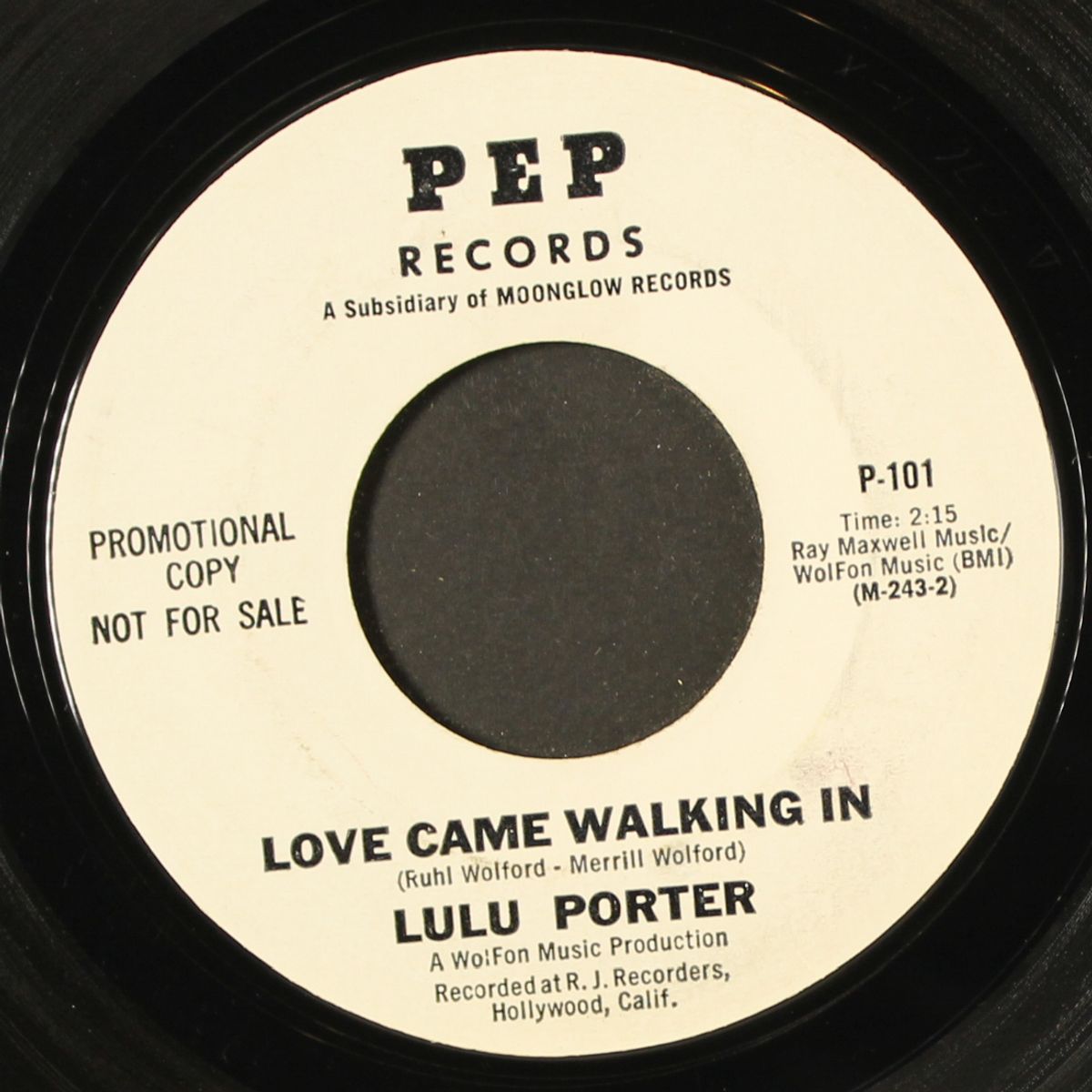 nobody hurt but me / love came walking in by LULU PORTER