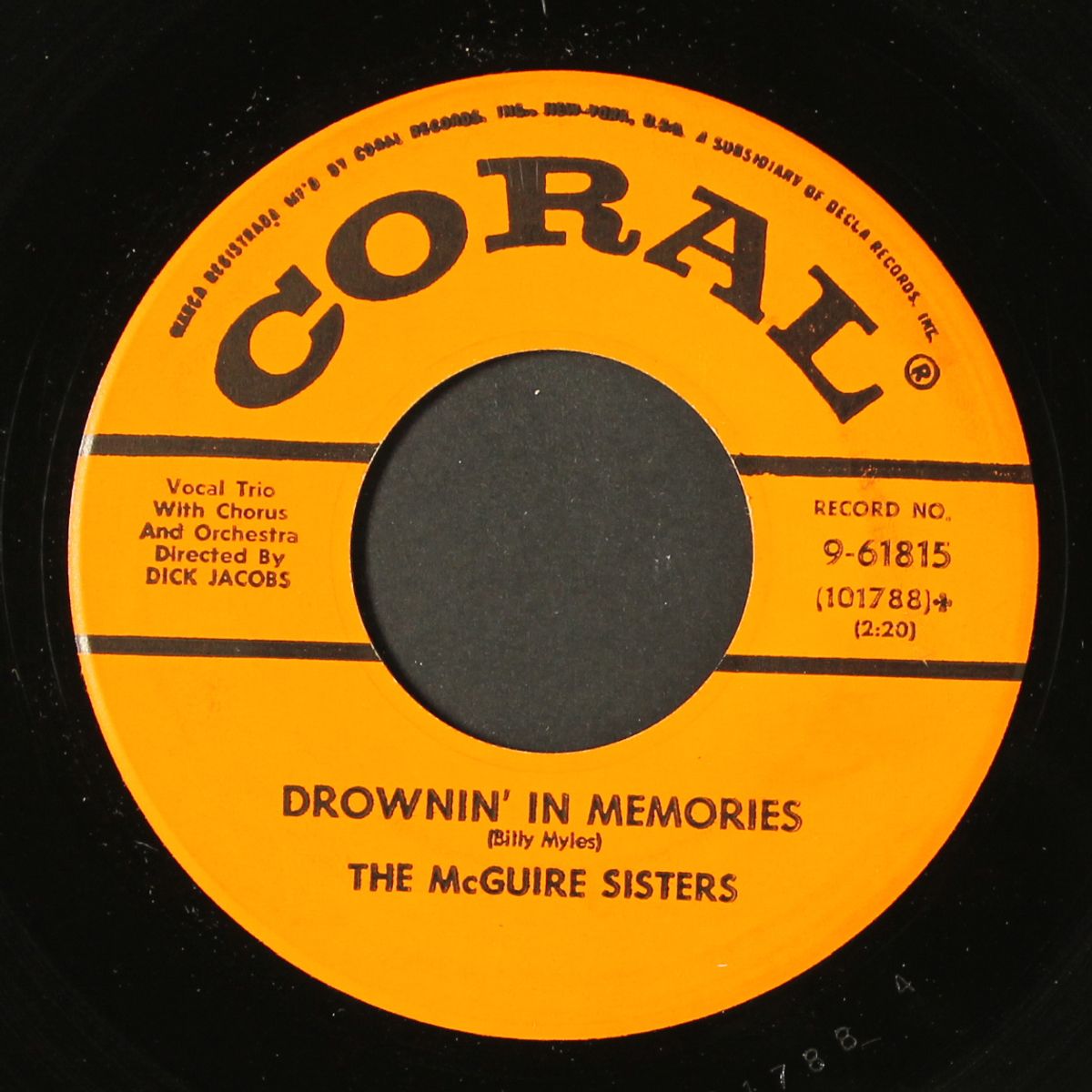 drownin' in memories / please, don't do that to me by MCGUIRE SISTERS