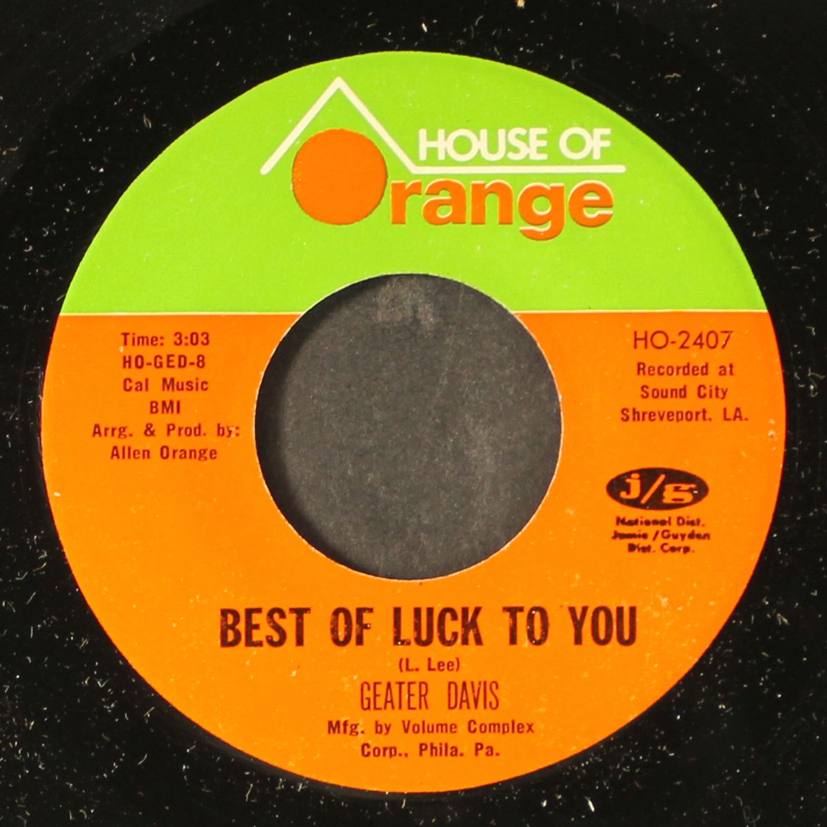 i know / best of luck to you by GEATER DAVIS