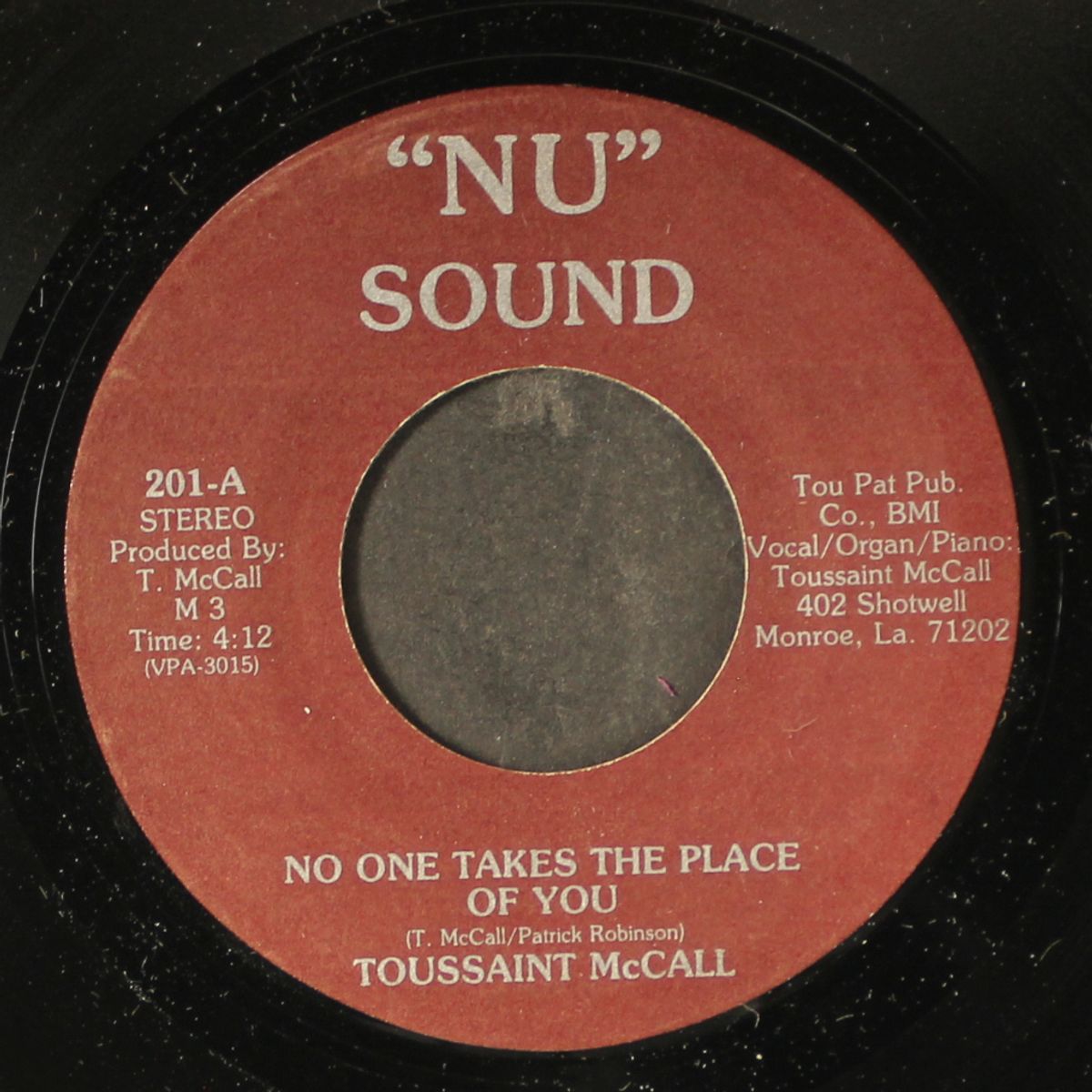 no one takes the place of you / nothing takes the place of you by TOUSSAINT MCCALL