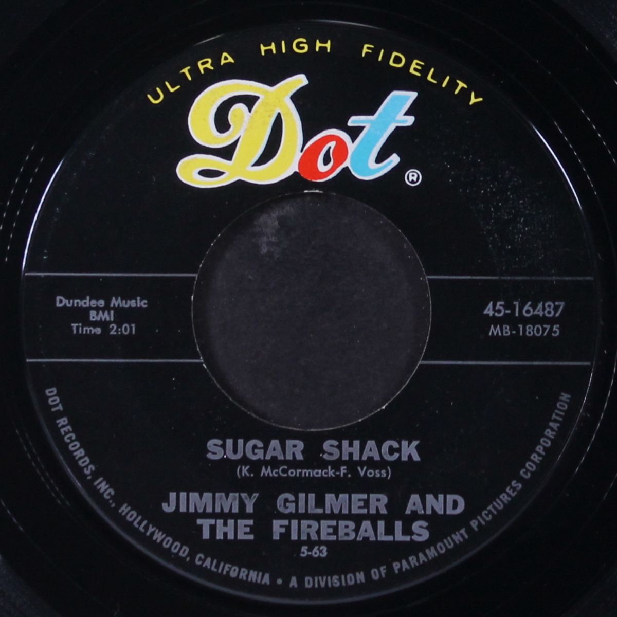 sugar shack / my heart is free by JIMMY GILMER & FIREBALLS