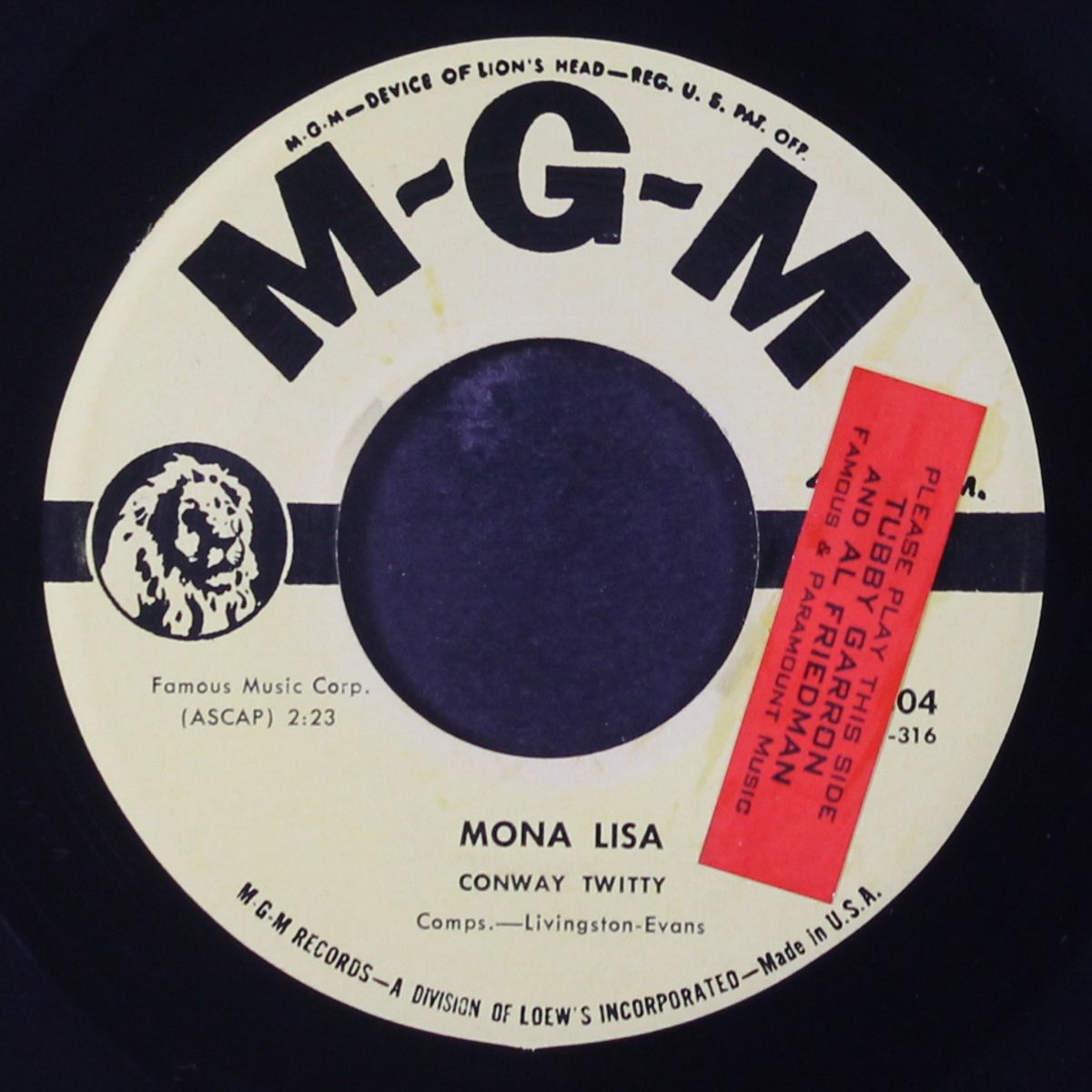 mona lisa / heavenly by CONWAY TWITTY