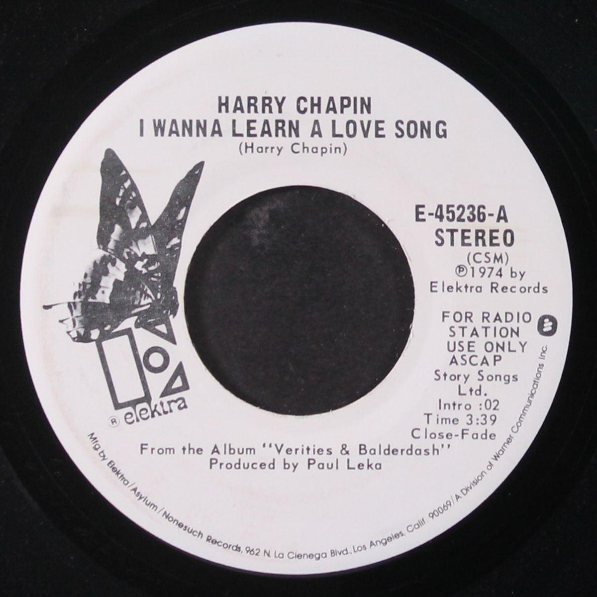 i wanna learn a love song / mono by HARRY CHAPIN
