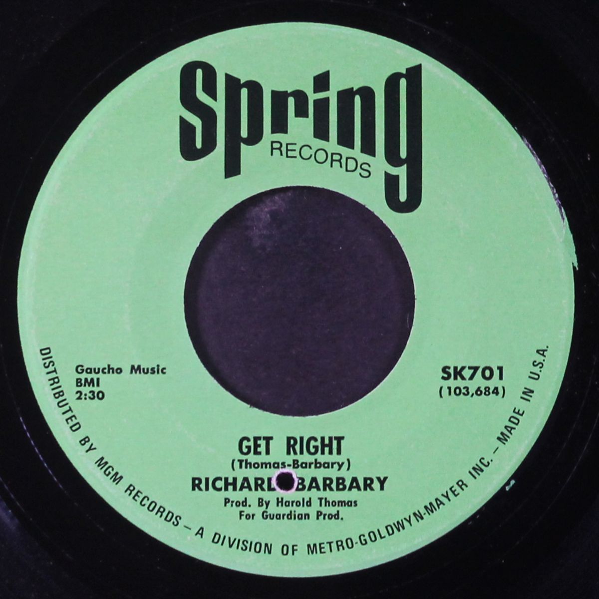 when johnny comes marching home / get right by RICHARD BARBARY
