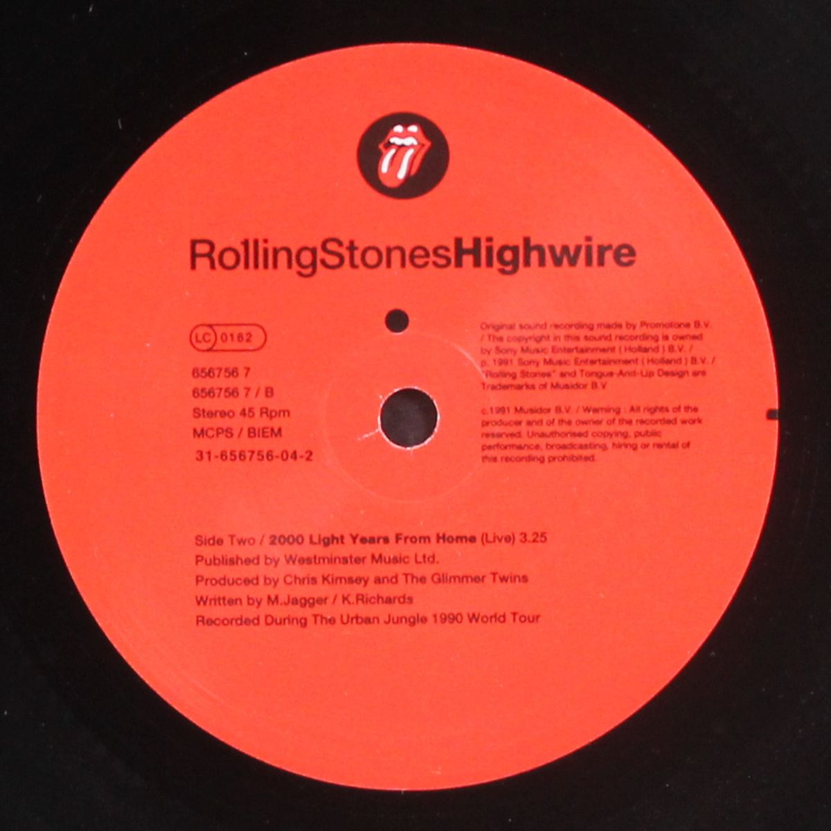 highwire / 2000 light years from home by ROLLING STONES