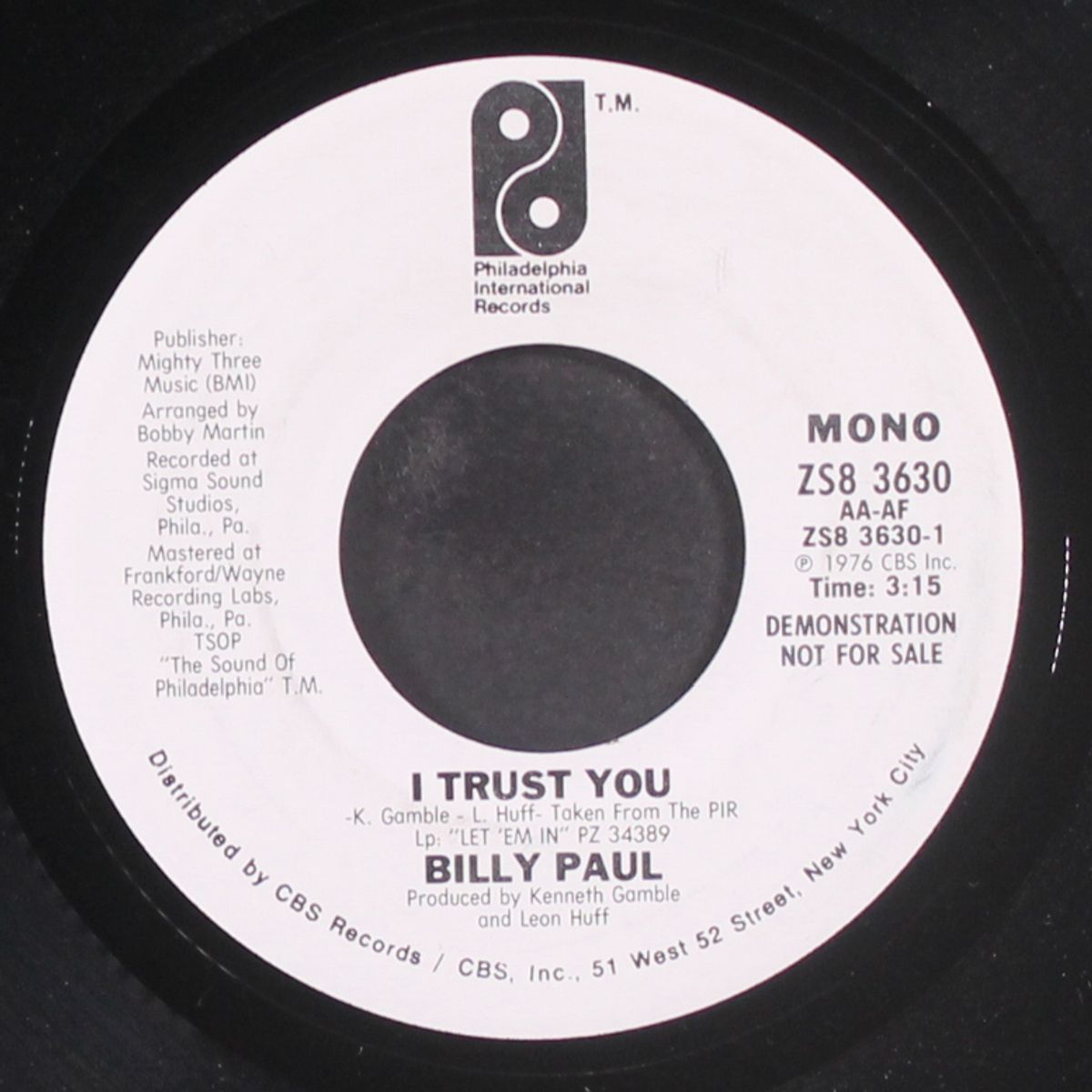 i trust you / mono by BILLY PAUL