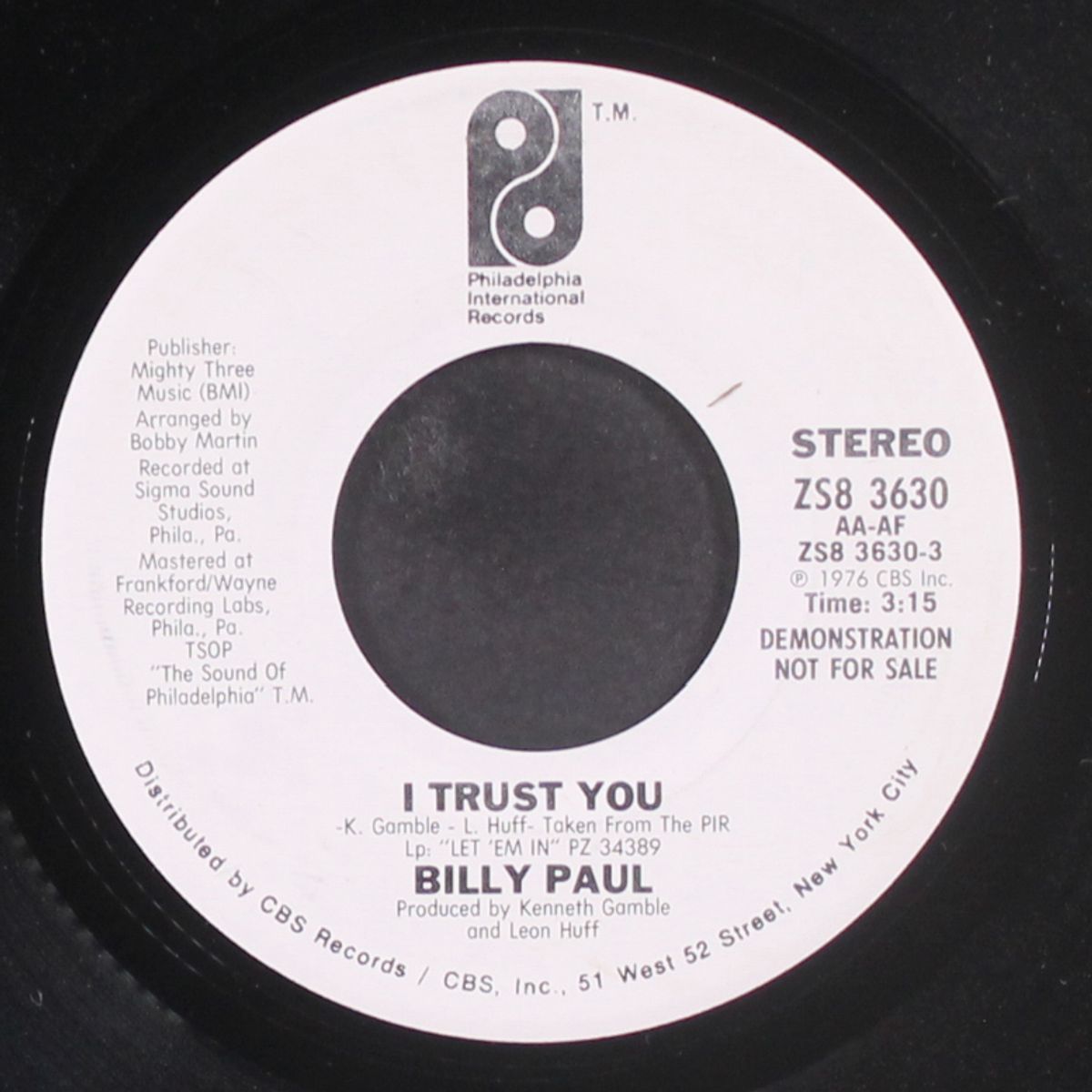 i trust you / mono by BILLY PAUL