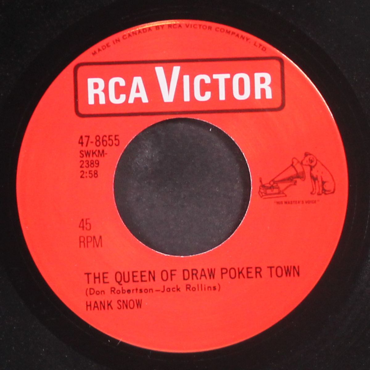 the queen of draw poker town / tears in the trade winds by HANK SNOW