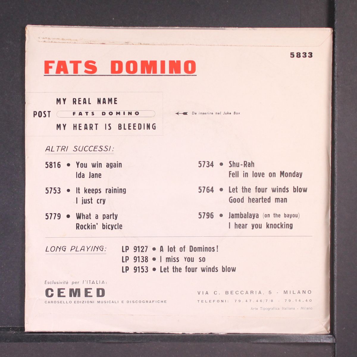 my real name by FATS DOMINO