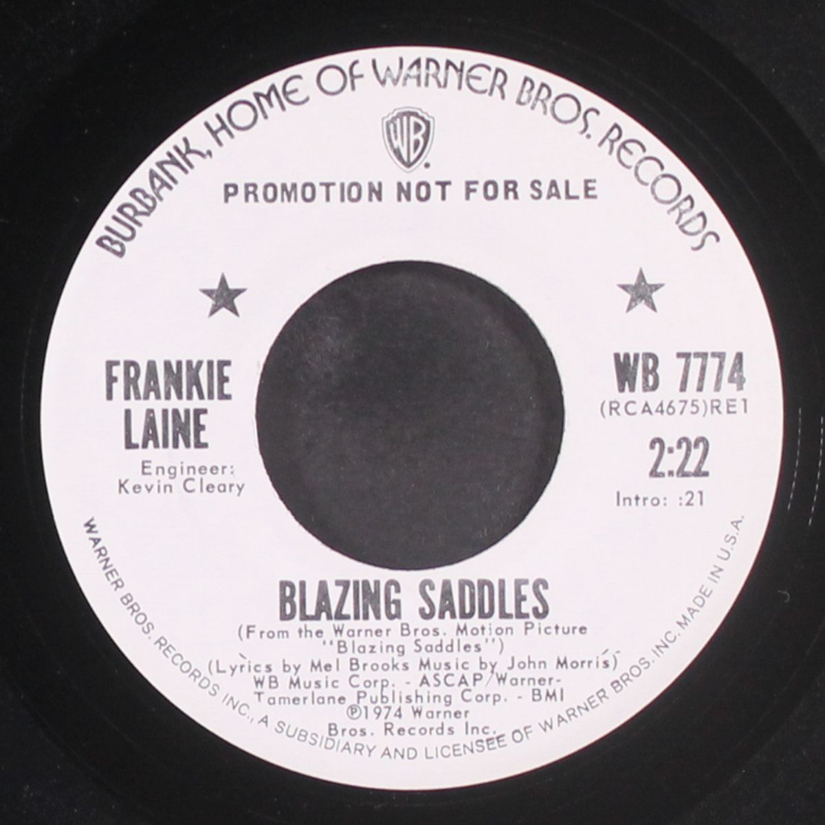 blazing saddles / i'm tired by FRANKIE LAINE / MADELINE KAHN