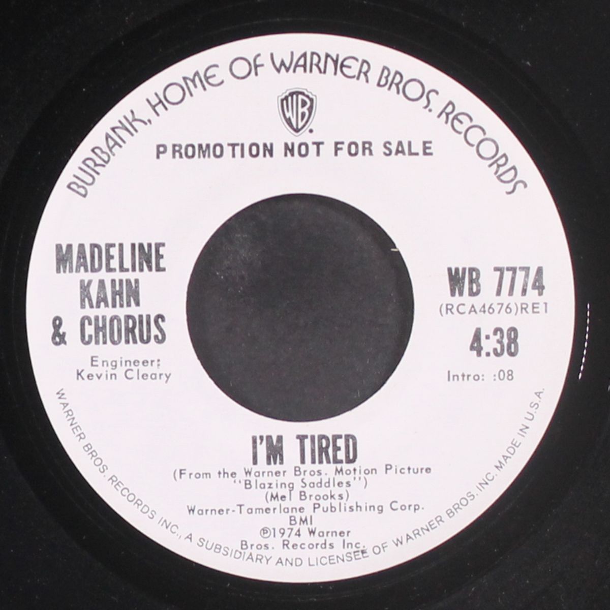blazing saddles / i'm tired by FRANKIE LAINE / MADELINE KAHN