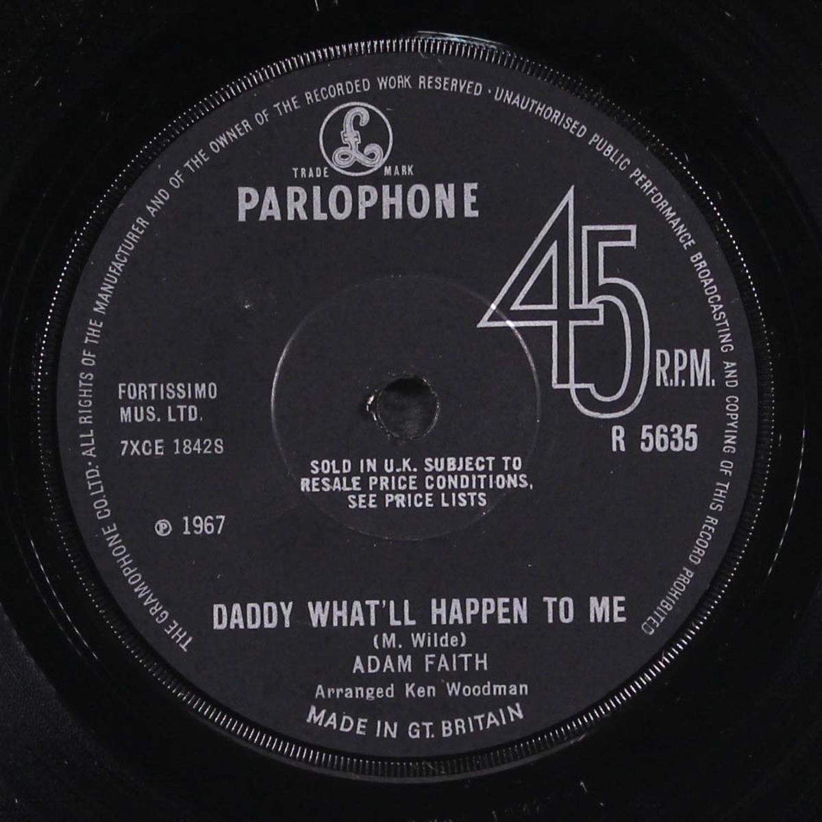 cowman, milk your cow / daddy what'll happen to me by ADAM FAITH