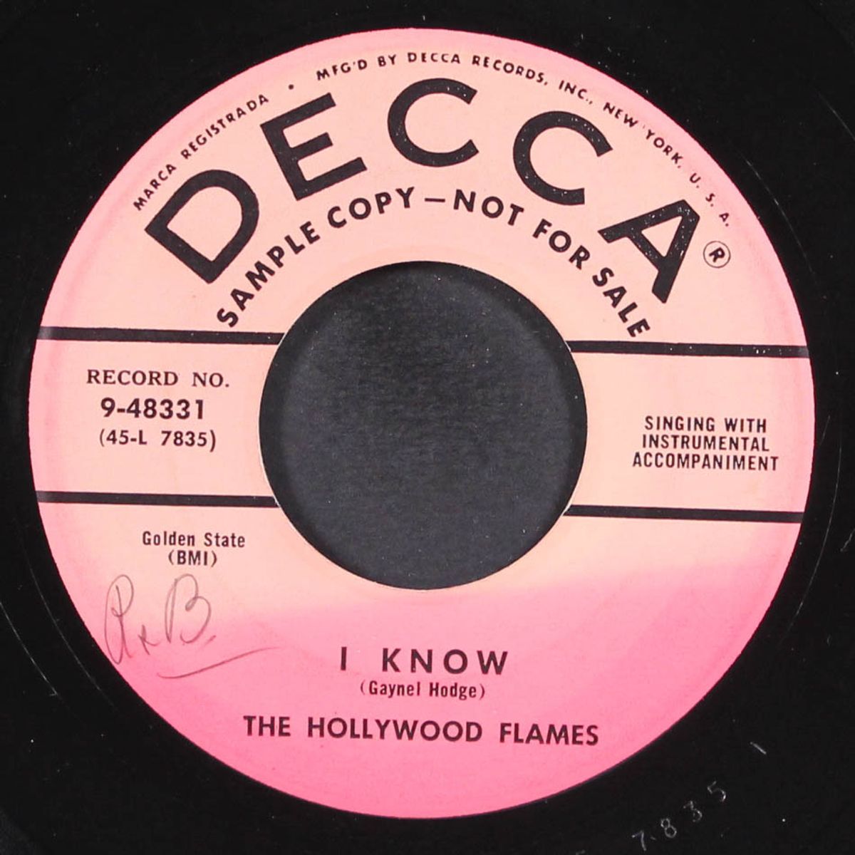 i know / let's talk it over by HOLLYWOOD FLAMES