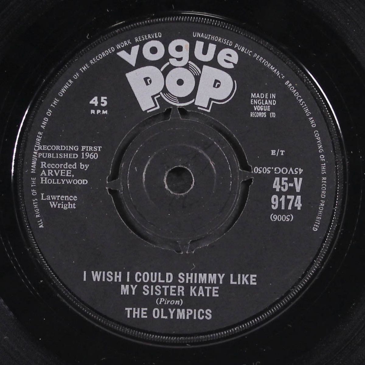 shimmy like kate / workin' hard by OLYMPICS