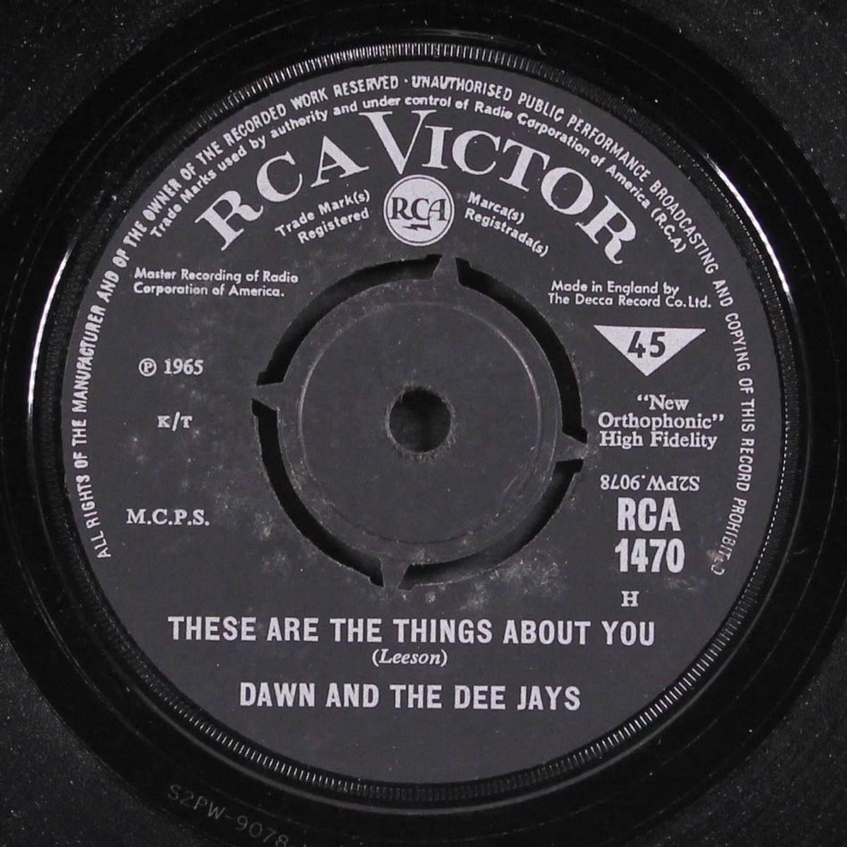 i will think of you / these are the things about you by DAWN & DEE JAYS