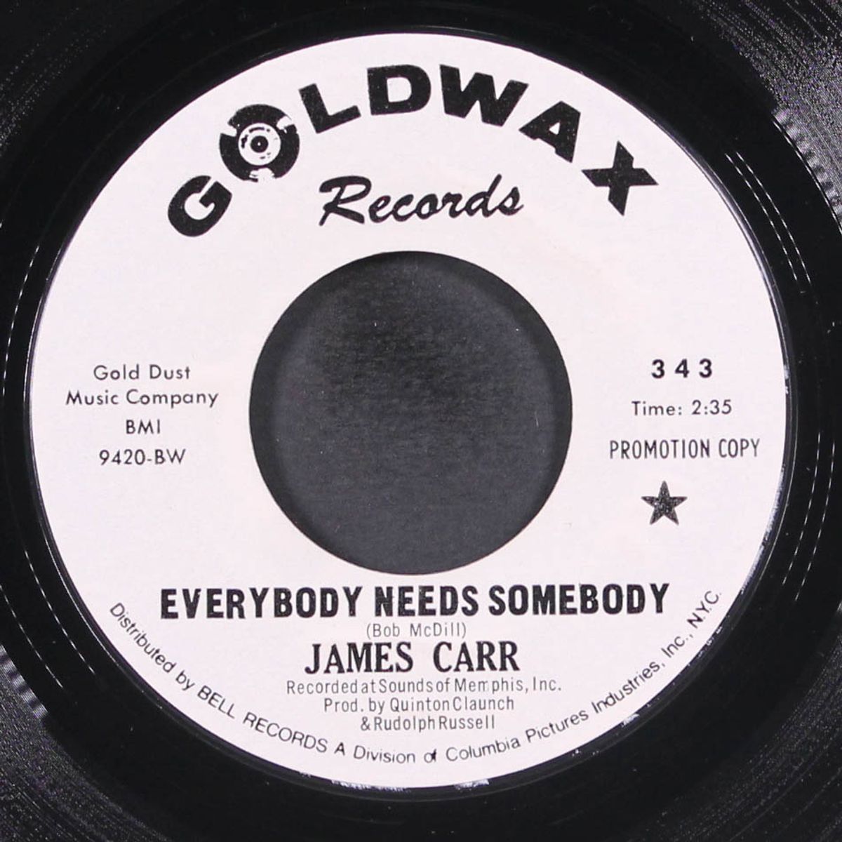 everybody needs somebody / row, row your boat by JAMES CARR