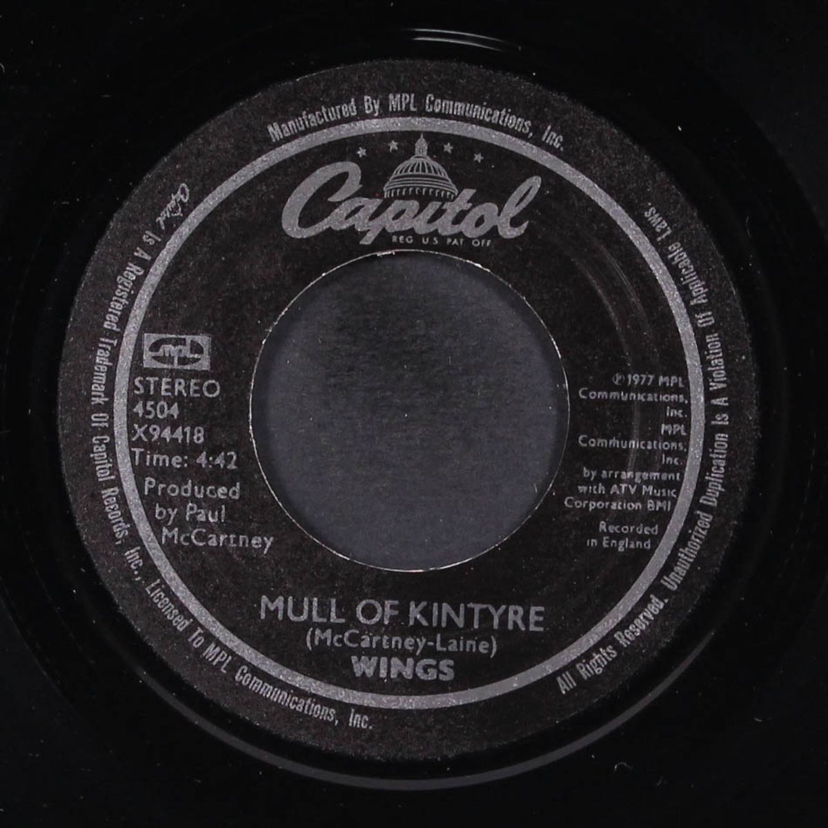 mull of kintyre / girls school by PAUL MCCARTNEY & WINGS