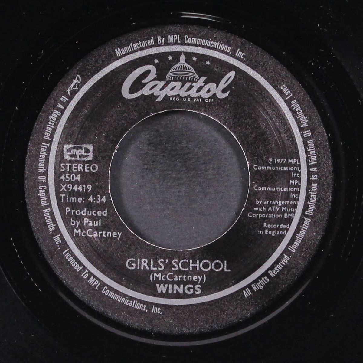 mull of kintyre / girls school by PAUL MCCARTNEY & WINGS