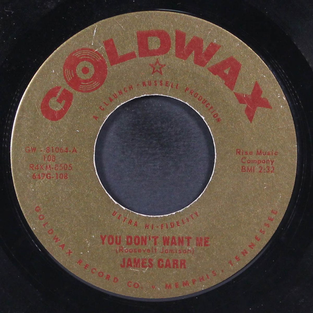 only fools run away / you don't want me by JAMES CARR