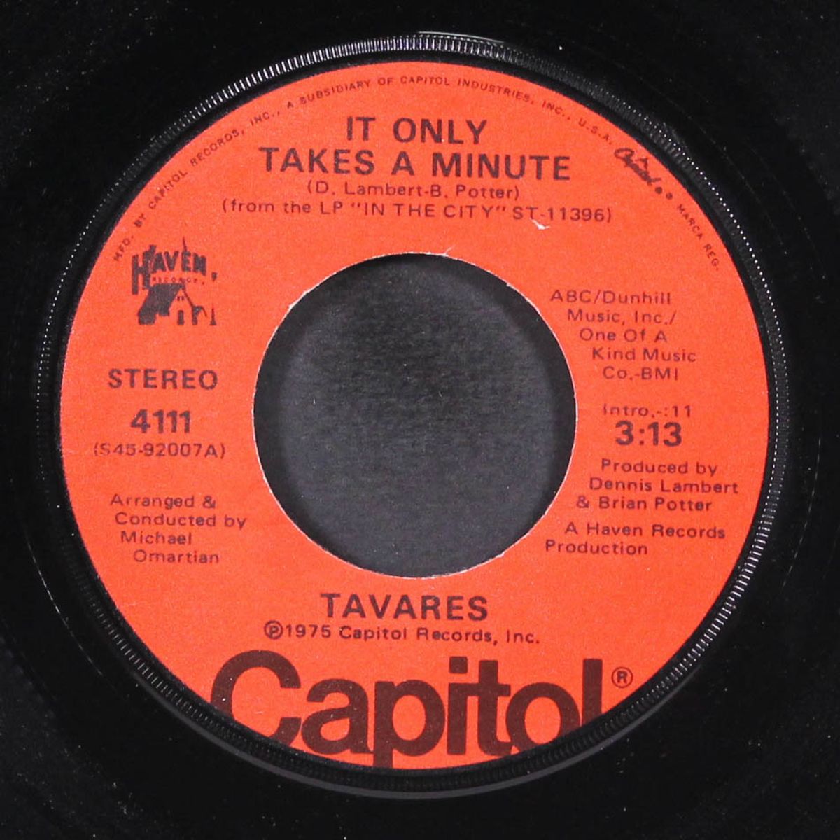 it only takes a minute / i hope she chooses me by TAVARES