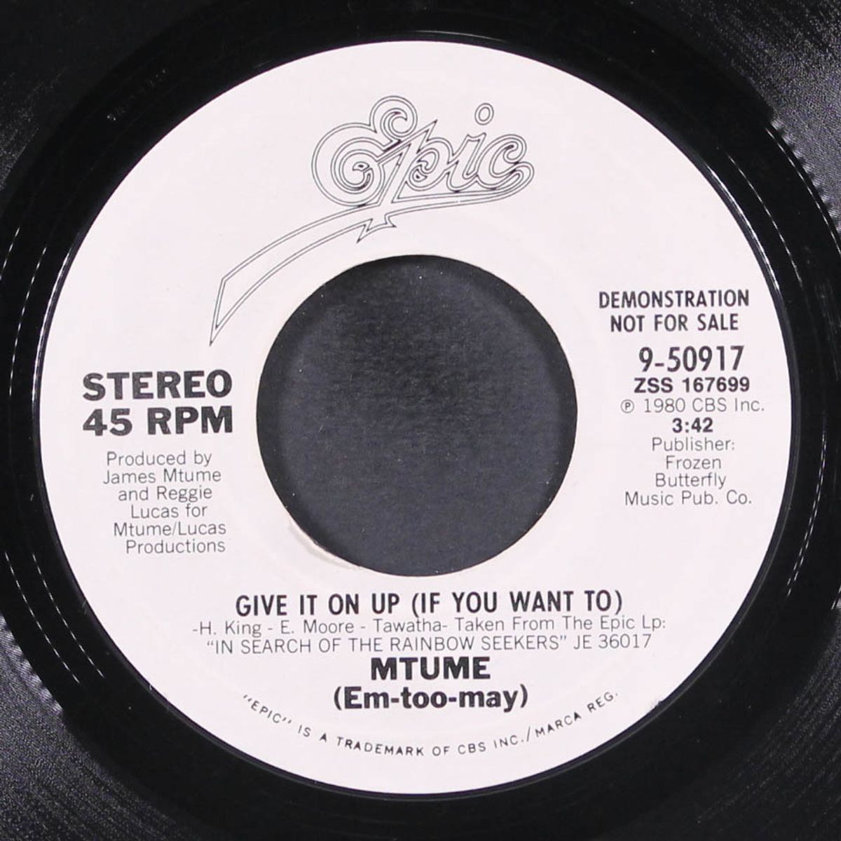 give it on up (if you want me) / same by MTUME